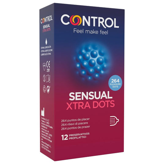 Preservativos Control Xtra Dots - Pack de 12 Unidades