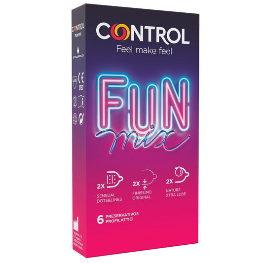 Pack Control Feel Fun Mix: 6 Preservativos Innovadores para Sensaciones Únicas - Touch&Feel, Finissimo y XtraLube