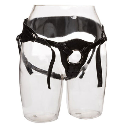 Arnés de Cuero Ajustable con Refuerzo de Espalda y Anilla de 5 cm - California Exotics