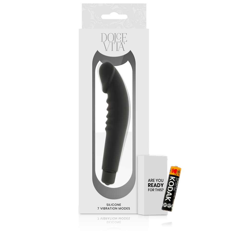 Vibrador de Silicona Negro Dolce Vita - Placer Realista