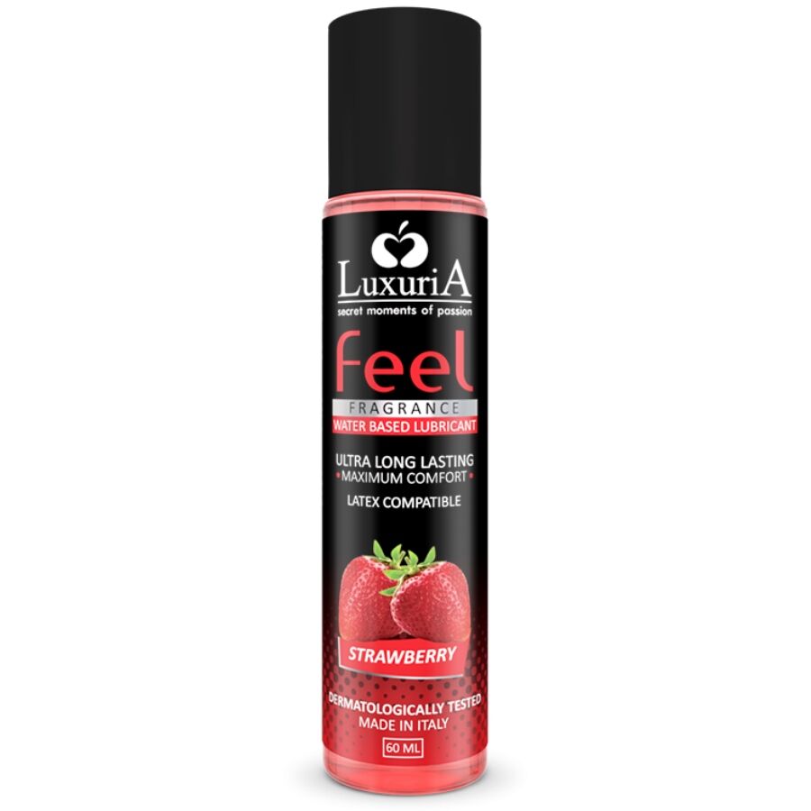Lubricante Íntimo de Fresa a Base de Agua IntimateLine Luxuria Feel 60 ml