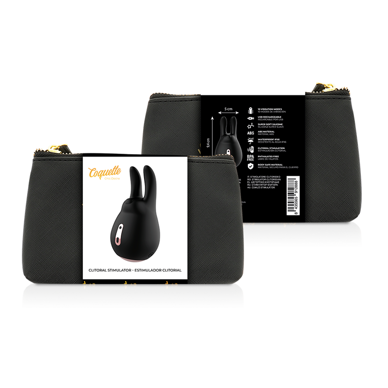 Ears Clitorial de Coquette Chic Desire®: Vibrador Recargable con 10 Potentes Patrones para Estimulación del Clítoris.