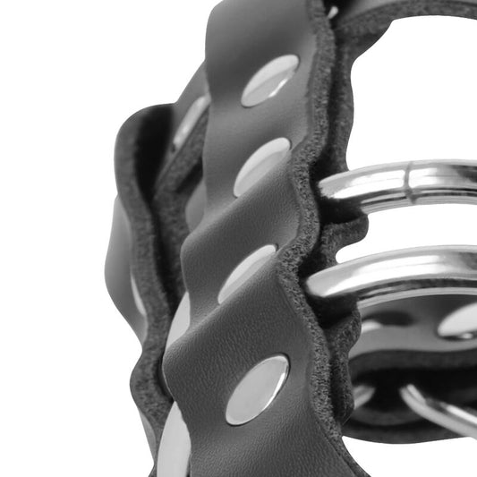 Jaula de Castidad de Cuero con Candado DARKNESS