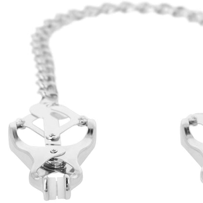 Abrazaderas de Metal para Pezones con Cadena - DARKNESS Sensual Accesorio
