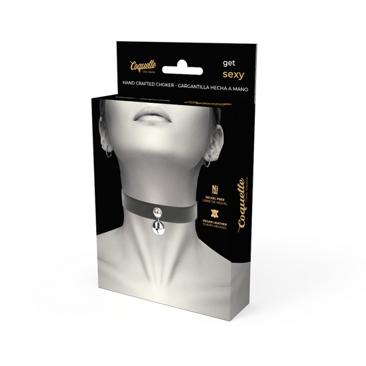Collar Fetiche de Cuero Vegano Ajustable – Coquette Chic Desire: Elegancia y Confort para la Mujer Moderna