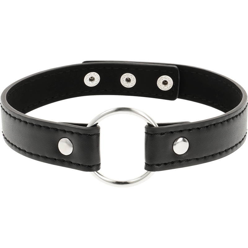 Collar Fetiche Ajustable de Cuero Vegano Coquette Chic Desire - Elegancia y Confort para la Mujer Moderna