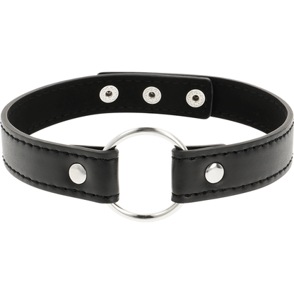 Collar Fetiche Ajustable de Cuero Vegano Coquette Chic Desire - Elegancia y Confort para la Mujer Moderna