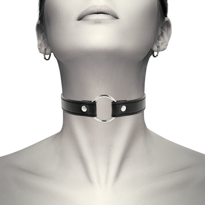 Collar Fetiche Ajustable de Cuero Vegano Coquette Chic Desire - Elegancia y Confort para la Mujer Moderna