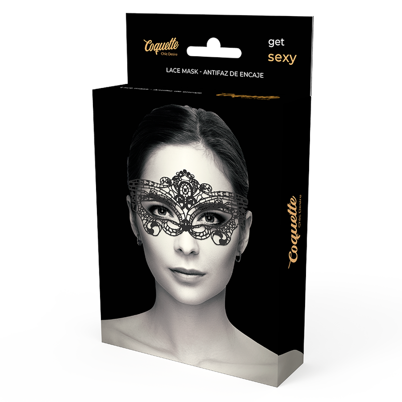 Antifaz de Encaje Negro Coquette Chic Desire - Elegancia y Seducción