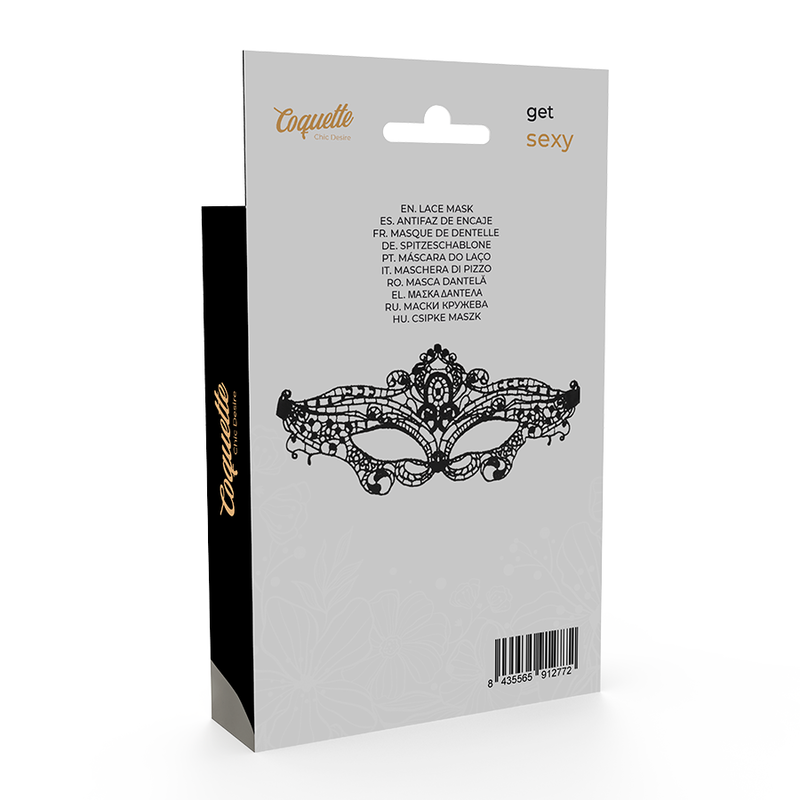 Antifaz de Encaje Negro Coquette Chic Desire - Elegancia y Seducción