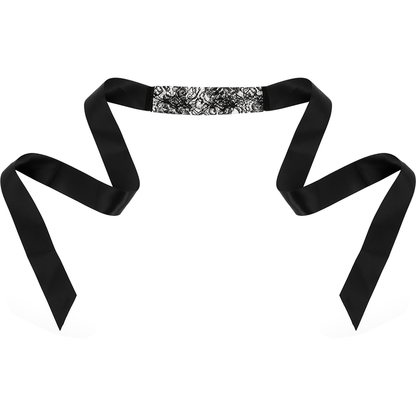 Antifaz de Encaje Negro con Cinta - Coquette Chic Desire