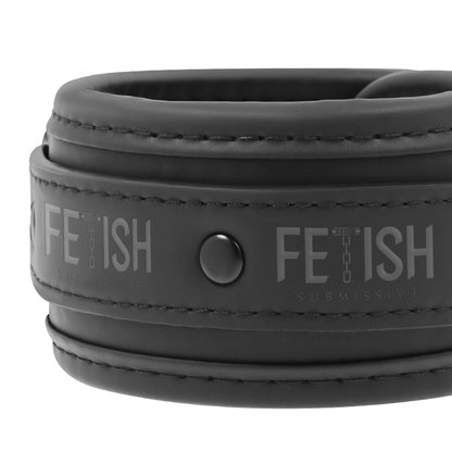 Collar y Esposas de Cuero Vegano con Forro de Neopreno - Fetish Submissive