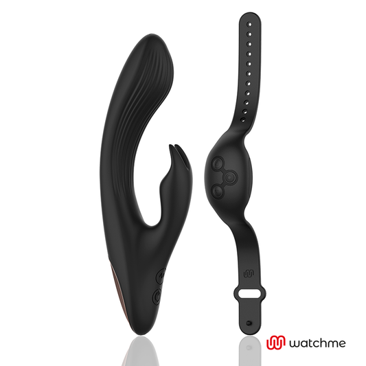 Vibrador Rabbit Negro con Control Remoto y Tecnología WatchMe - ANNE'S DESIRE