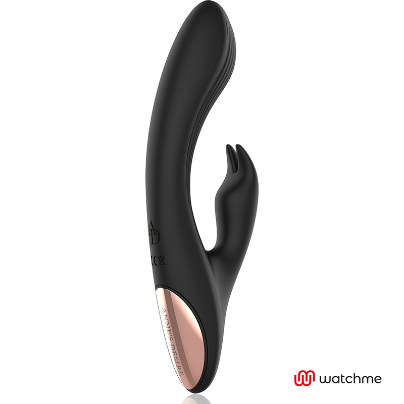 Vibrador Rabbit Negro con Control Remoto y Tecnología WatchMe - ANNE'S DESIRE