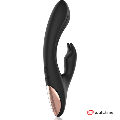 Vibrador Rabbit Negro con Control Remoto y Tecnología WatchMe - ANNE'S DESIRE