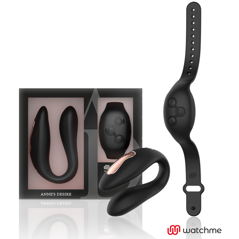 Anne's Desire - Vibrador Negro de Doble Placer con Tecnología Watchme