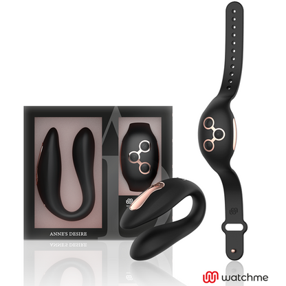 Anne's Desire - Estimulador Dual con Tecnología Watchme en Negro y Dorado