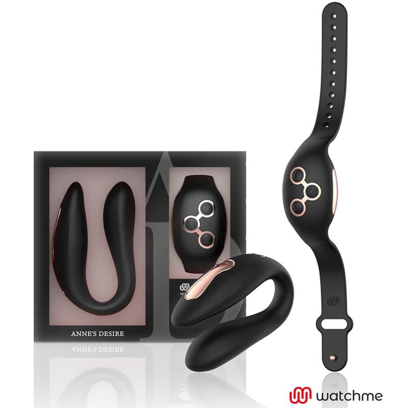 Anne's Desire - Estimulador Dual con Tecnología Watchme en Negro y Dorado