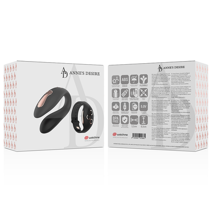 Anne's Desire - Estimulador Dual con Tecnología Watchme en Negro y Dorado