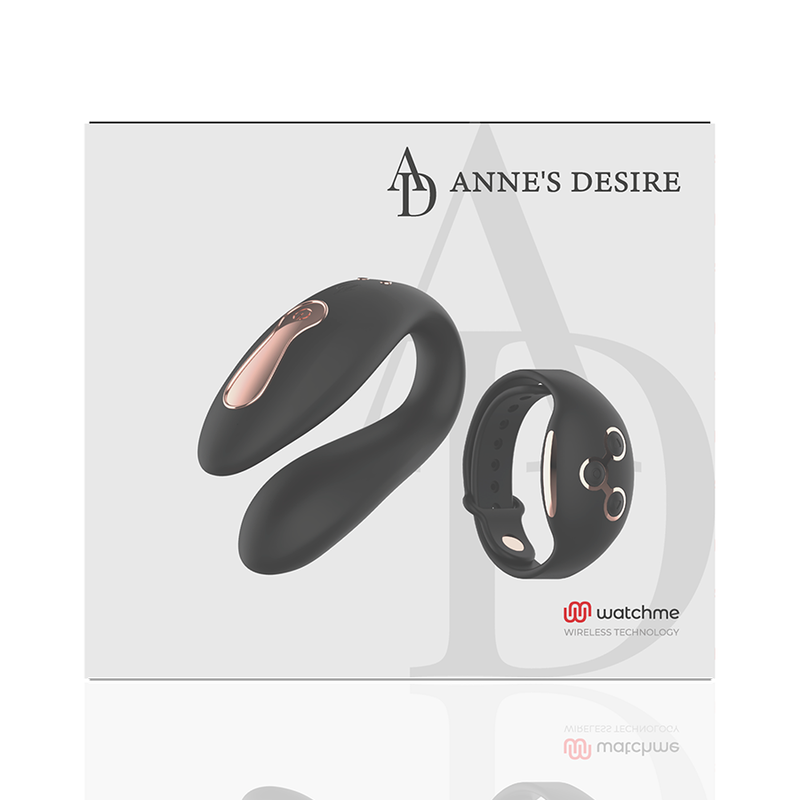 Anne's Desire - Estimulador Dual con Tecnología Watchme en Negro y Dorado