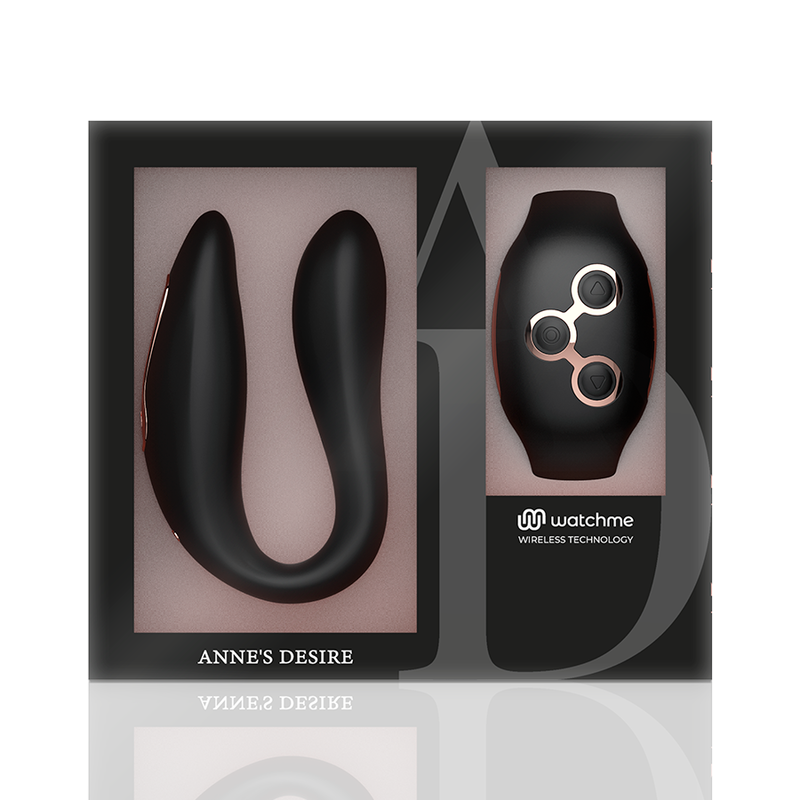 Anne's Desire - Estimulador Dual con Tecnología Watchme en Negro y Dorado