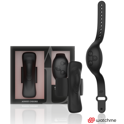 Panty Vibrador Negro con Tecnología WatchMe - Colección Anne's Desire