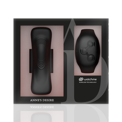 Panty Vibrador Negro con Tecnología WatchMe - Colección Anne's Desire