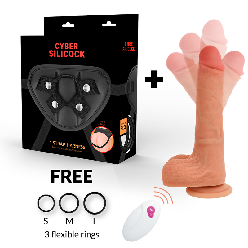 CYBER SILICOCK - ARNÉS SILICONA LIQUIDA MR RICK CONTROL REMOTO
