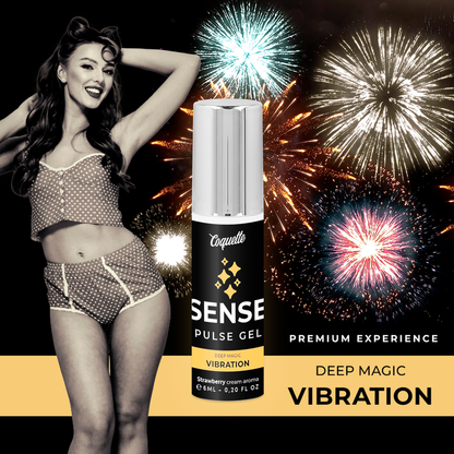 Descubre Coquette Sense Chic Desire Pulse Gel: el revolucionario vibrador líquido natural y vegano para una experiencia erótica intensa de hasta 30 minutos.