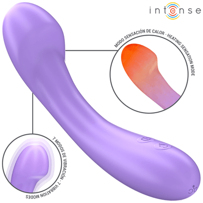 INTENSE - BECKY VIBRADOR 19 CM CALENTABLE 7 VIBRACIONES MORADO - Lover Dreams