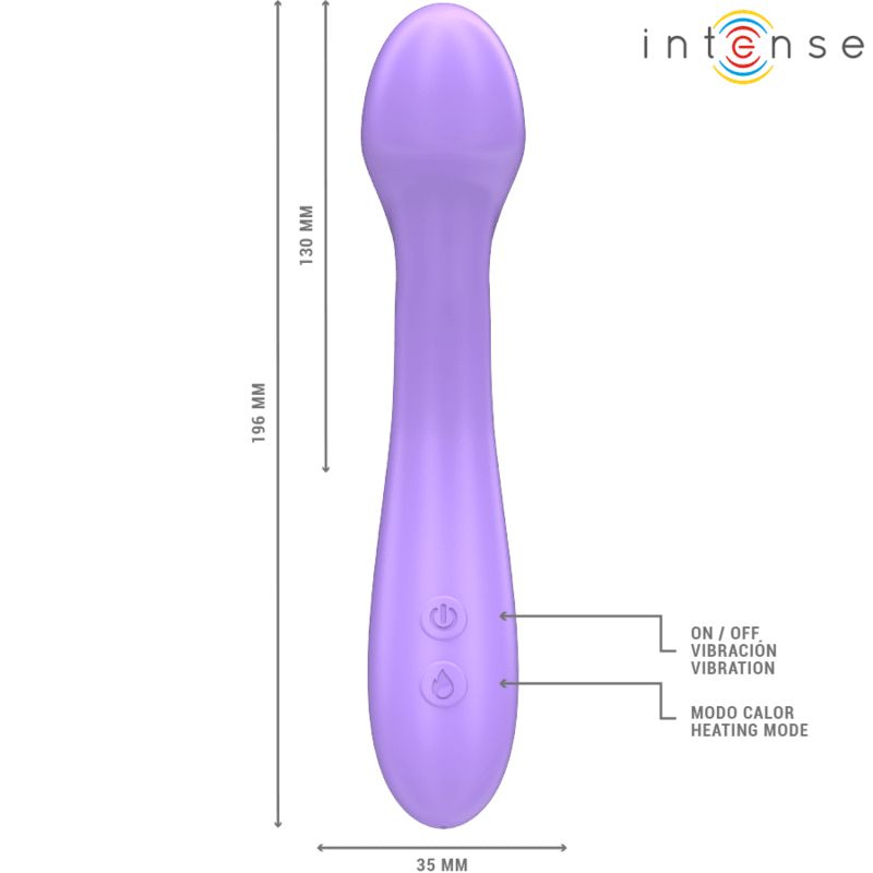 INTENSE - BECKY VIBRADOR 19 CM CALENTABLE 7 VIBRACIONES MORADO - Lover Dreams