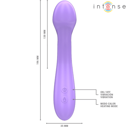 INTENSE - BECKY VIBRADOR 19 CM CALENTABLE 7 VIBRACIONES MORADO - Lover Dreams