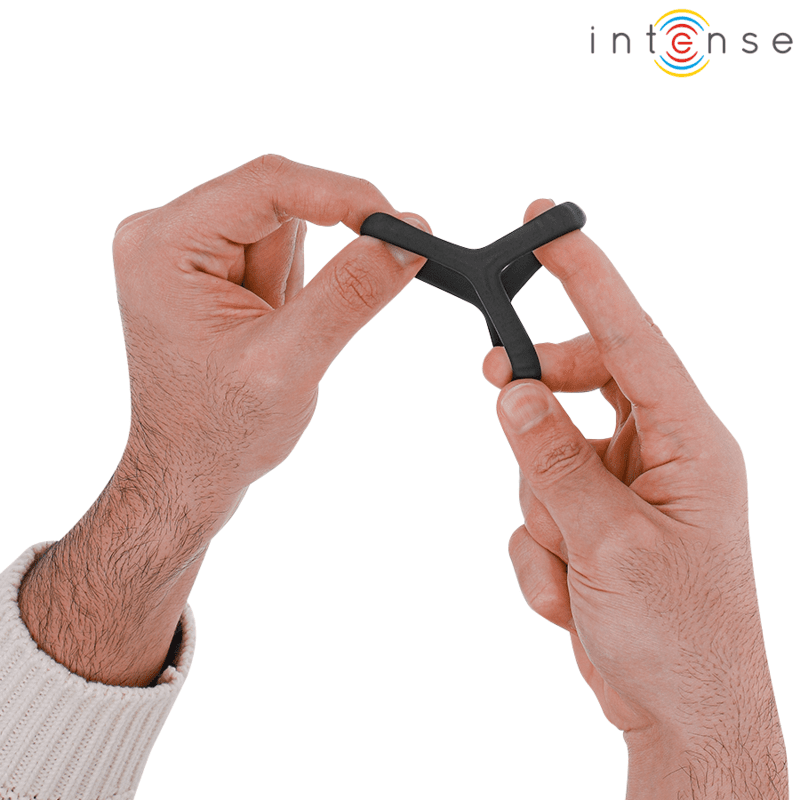 INTENSE - CARSON ANILLO DOBLE PARA PENE SILICONA NEGRO MODELO 4 - Lover Dreams