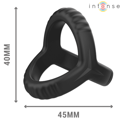 INTENSE - CARSON ANILLO DOBLE PARA PENE SILICONA NEGRO MODELO 4 - Lover Dreams