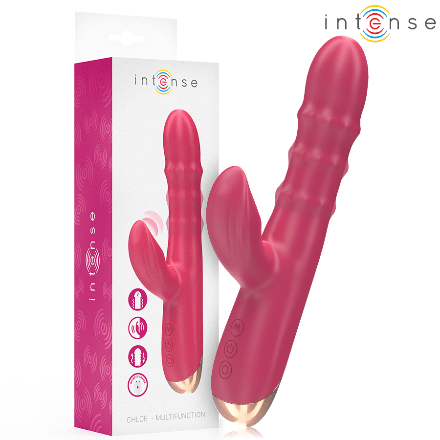 INTENSE - CHLOE VIBRADOR MULTIFUNCIÓN 3 EN 1 ROJO - Lover Dreams