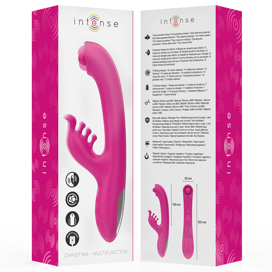 INTENSE - CHRISTINA VIBRADOR MULTIFUNCIÓN RABBIT 22.5 CM ROSA - Lover Dreams