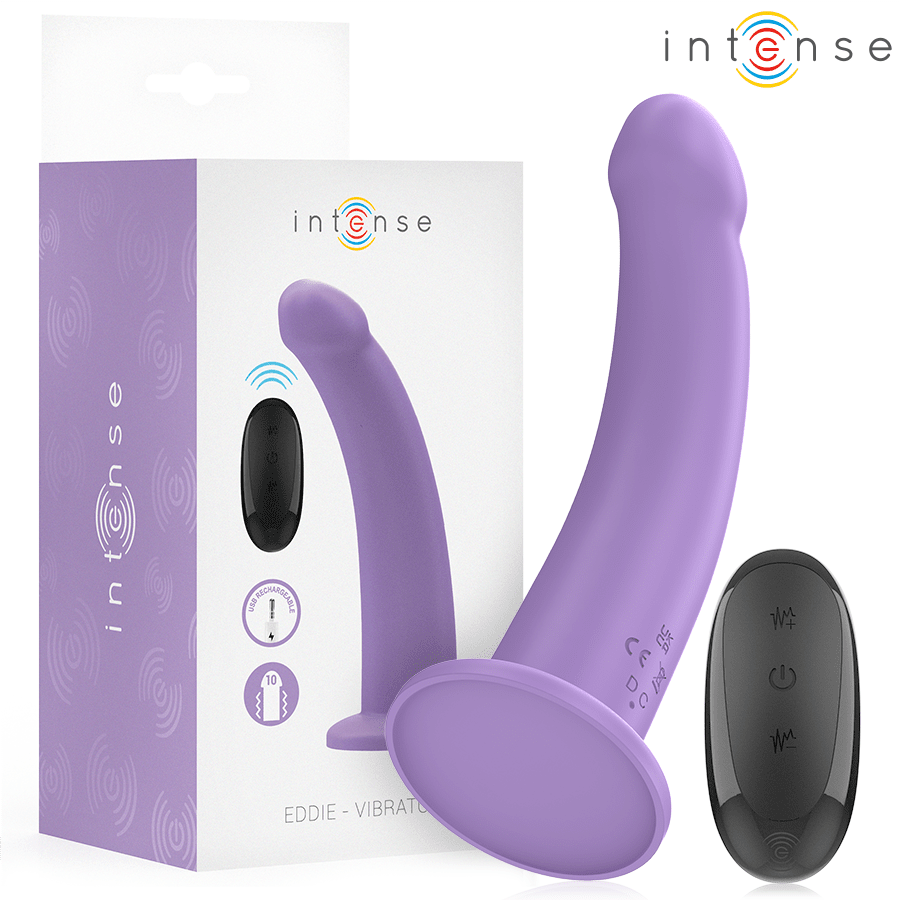 INTENSE - EDDIE VIBRADOR 17,5 CM 10 VIBRACIONES MORADO CONTROL REMOTO - Lover Dreams