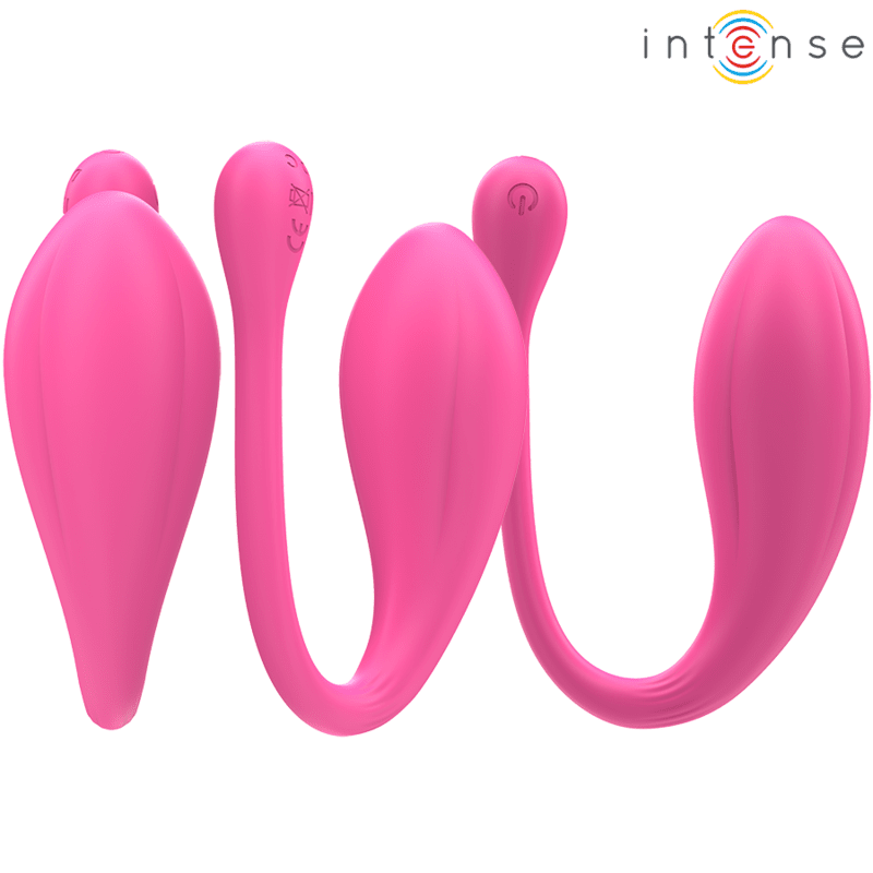 INTENSE - JANICE VIBRADOR U DOBLE ESTIMULACIÓN 10 VIBRACIONES ROSA CONTROL REMOTO - Lover Dreams