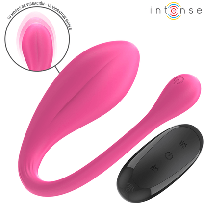 INTENSE - JANICE VIBRADOR U DOBLE ESTIMULACIÓN 10 VIBRACIONES ROSA CONTROL REMOTO - Lover Dreams