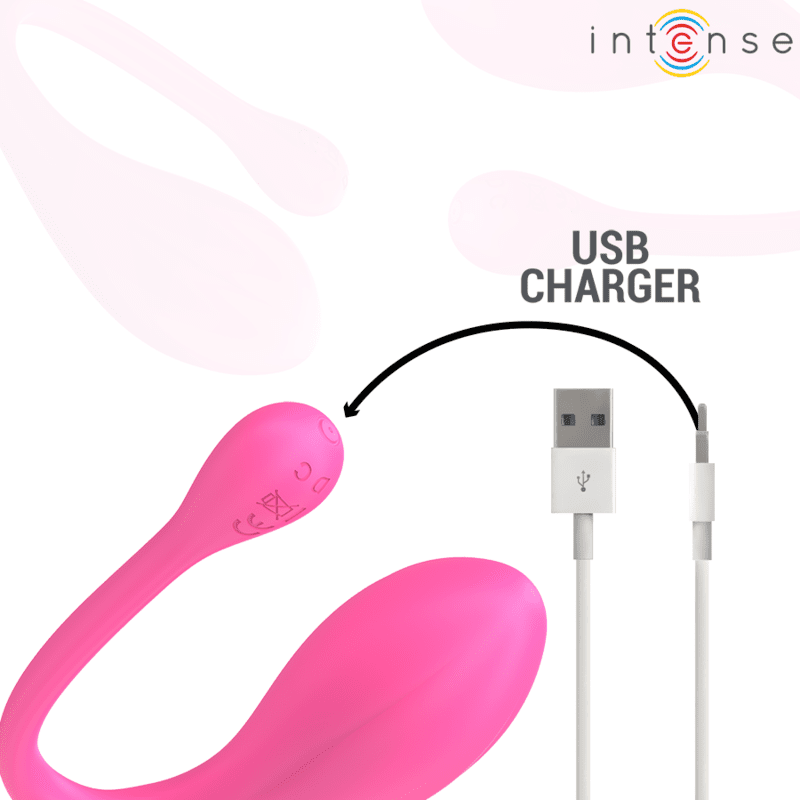 INTENSE - JANICE VIBRADOR U DOBLE ESTIMULACIÓN 10 VIBRACIONES ROSA CONTROL REMOTO - Lover Dreams