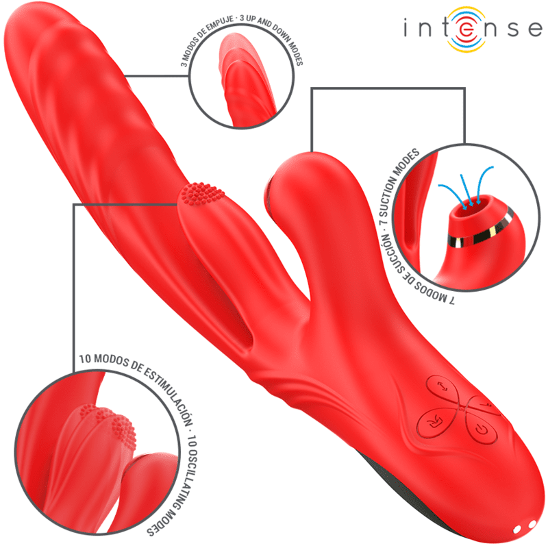 INTENSE - KAROL VIBRADOR MULTIFUNCIÓN EMPUJE & SUCCION & ESTIMULACIÓN - Lover Dreams