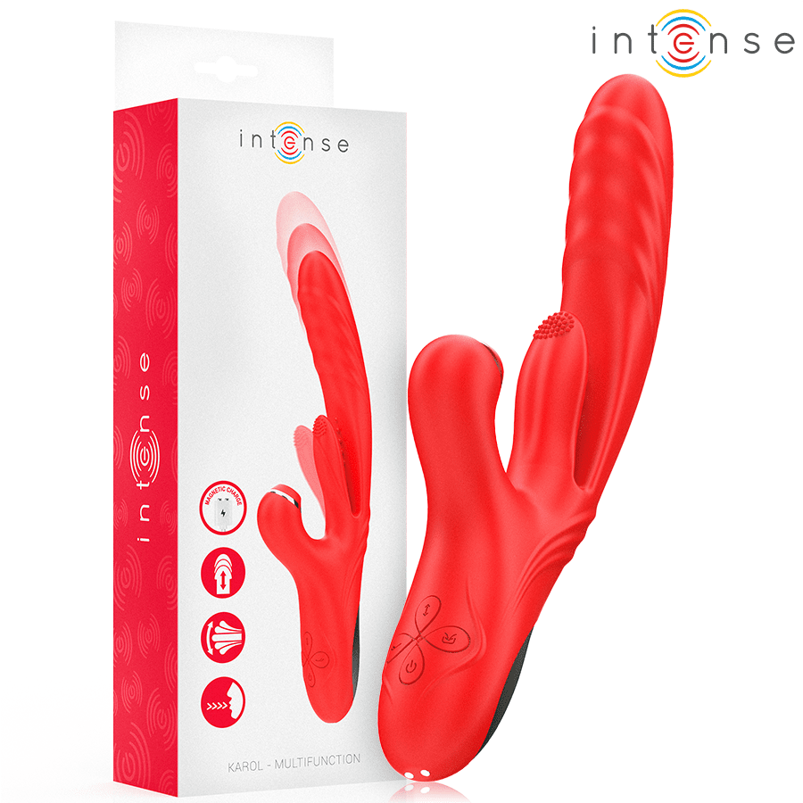 INTENSE - KAROL VIBRADOR MULTIFUNCIÓN EMPUJE & SUCCION & ESTIMULACIÓN - Lover Dreams