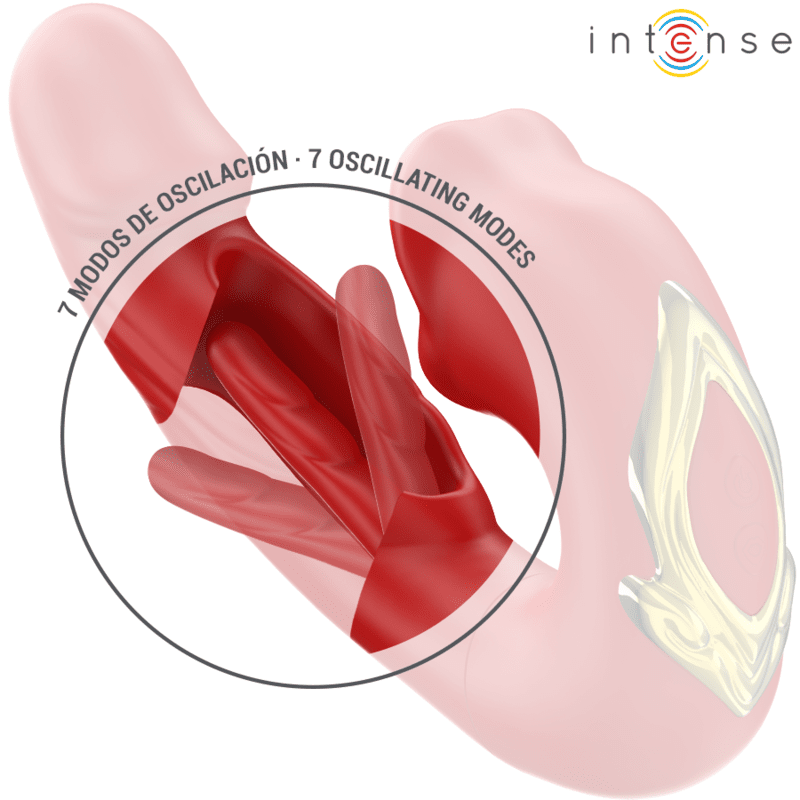 INTENSE - NATHY VIBRADOR DOBLE CON BOCA ESTIMULADORA MULTIFUNCIÓN ROJO - Lover Dreams