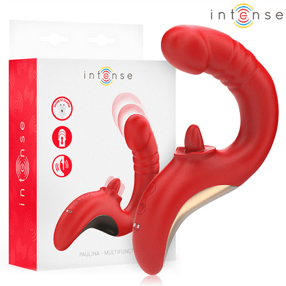 INTENSE - PAULINA VIBRADOR & ESTIMULADOR EN FORMA DE U ROJO - Lover Dreams