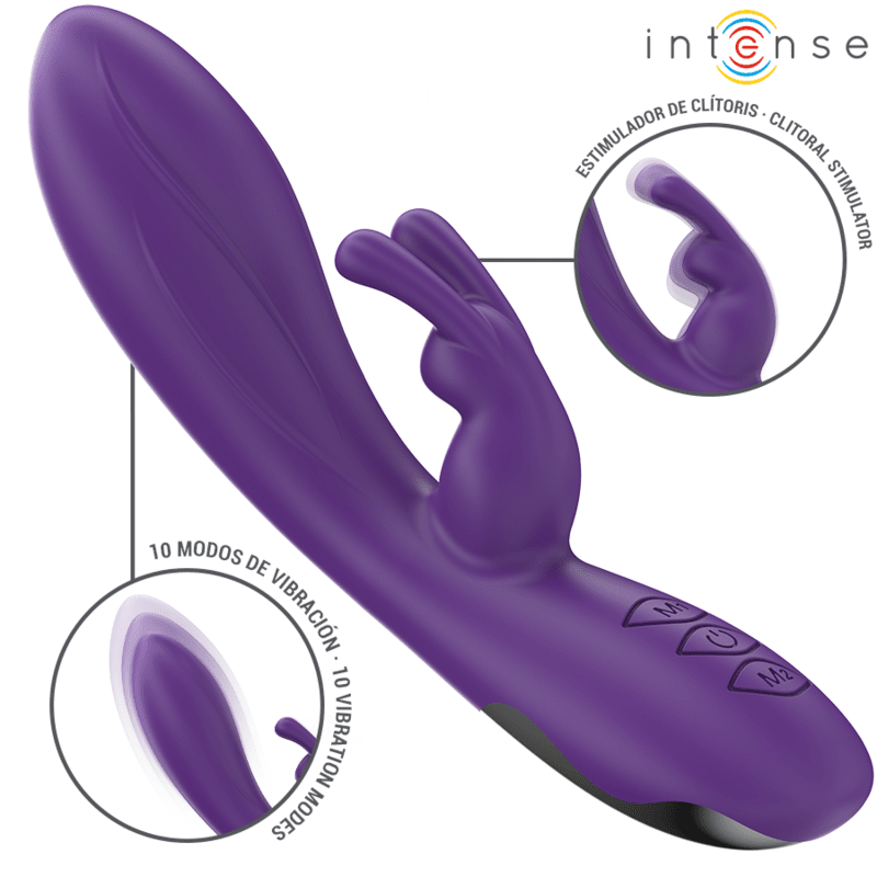 INTENSE - RANDALL VIBRADOR RABBIT 10 VIBRACIONES MORADO - Lover Dreams