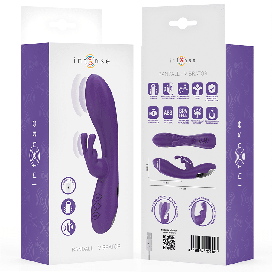 INTENSE - RANDALL VIBRADOR RABBIT 10 VIBRACIONES MORADO - Lover Dreams