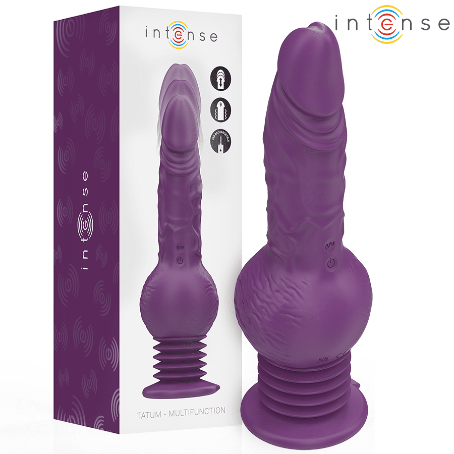 INTENSE - TATUM VIBRADOR MULTIFUNCIÓN CON VIBRACIÓN UP AND DOWN 24 CM MORADO - Lover Dreams