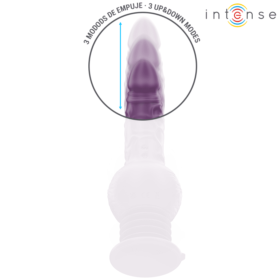 INTENSE - TATUM VIBRADOR MULTIFUNCIÓN CON VIBRACIÓN UP AND DOWN 24 CM MORADO - Lover Dreams