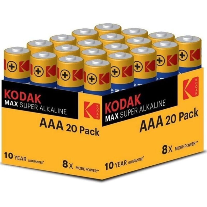 KODAK - MAX PILA ALCALINA AAA LR03 PACK*20 PILAS - Lover Dreams