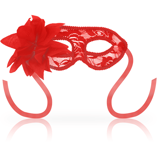 Máscara Antifaz de Encaje con Flor Roja OHMAMA - Lover Dreams